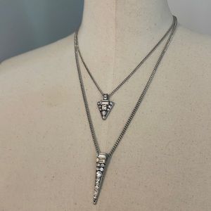 Chloe + Isabel convertible necklace silver and rhinestones